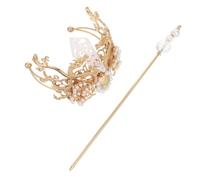 DEARMAMY Vintage Hair Stick Crown for Women in Golden Alloy with Crane Shape, Comfortable for Longterm Use, Versatile Styling Hair Accessories Inspired by Traditional Chinese Culture