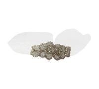 DEARMAMY Vintage Rhinestone Mesh Veil Headdress for Women Handmade Diamond Decor Headwear for Bridal Tea Parties and Special Events