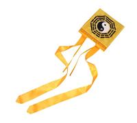 DEARMAMY Vintage Taoist Costume Hat Handmade with Taichi Symbol Traditional Chinese Cloth Cap for Adults Film Stage Cosplay Themed Parties