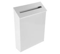 DEARMAMY Wall Mounted Iron Mailbox Outdoor Wall Mail Box for House, Cream White Metal Residential Letter Box Rustic American Country Style,