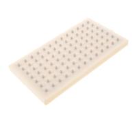 DEARMAMY Waterfall Showerhead Replacement for Bathroom Ceiling Mount, Beige Plastic Material with 91 Holes, Universal Compatibility and Water Saving Feature, Rectangle Flat Design for Home