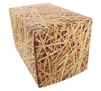 DEARMAMY Western Cowboy Party Hay Bales Box Fake Straw Decorations for Outdoor Garden Halloween Country Western Theme Lightweight Rustic Props for Rustic Wedding and Picnic Events