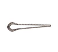 DEARMAMY Women's Hairpin u Shape Hair Sticks Vintage Metal Decorative Sparkly Pearl Leaf for Bridal and Wedding