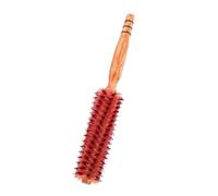 DEARMAMY Wooden Handle Round Brush Mini Hair Curling Brush Korean Hair Roller for Blow Drying Static Styling Tool Salon Use
