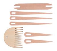 DEARMAMY Wooden Knitting Needle Hand Stick Weaving Comb DIY Tapestry Making Tool Kit for Beginners Interaction Hand-Eye Coordination Craft