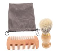 DEARMAMY Wooden Pocket Comb Beard Brush Set Men's Shaving Tool Beard Shaping Kit Travel Shaving Kit