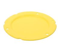 DEARMAMY Yellow Ceramic Round Cheese Plate for Restaurant and Home Use