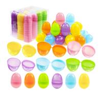 DearSun 72 Pcs Easter Eggs Empty Plastic Eggs Fillable, 2.3" Hinged Colorful Bright Easter Eggs with Box Perfect for Party Favor, Basket Stuffers, Egg Hunt(Light Color)