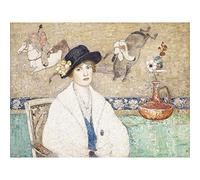 Dearth Black Hat Miss Dorothy Hart Painting Extra Large Art Print Wall Mural Poster Premium XL