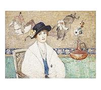 Dearth Black Hat Miss Dorothy Hart Painting Unframed Wall Art Print Poster Home Decor Premium