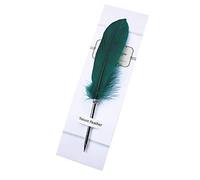 Deashun Feather Ballpoint Pens Black Ink Natural Feather Quill Ballpoint Pen for School Writing,Retro Quill Writing Wedding Sign Pen