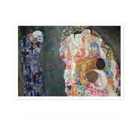 Death And Life Gustav Klimt Poster, Classic Famous Oil Painting Print, Modern Art Nouveau Wall Art Home Decor, Archival Matte, A5 (Print Only) - 21x14.8cm