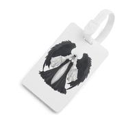 Death-Angels Skull Luggage Tag for Suitcase Cute ID Tags Travel Baggage Identifier Labels White-Style