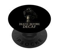Death Before Decaf Coffee Lover Moka Pot Bird PopSockets Adhesive PopGrip