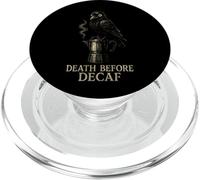 Death Before Decaf Coffee Lover Moka Pot Bird PopSockets PopGrip for MagSafe