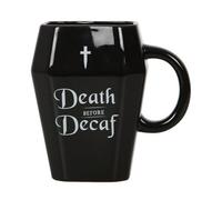 Death Before Decaf Coffin Mug 310Ml
