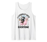Death Before Decaf Grim Reaper Llama Coffee Tank Top