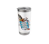 Death Before Decaf x Dagger x Coffee Mug Tattoo Flash Stainless Steel Insulated Tumbler