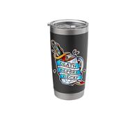 Death Before Decaf x Dagger x Coffee Mug Tattoo Flash Stainless Steel Insulated Tumbler
