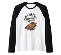 Death by Chocolate Worth It Funny Halloween Raglan Baseball Tee