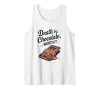 Death by Chocolate Worth It Funny Halloween Tank Top