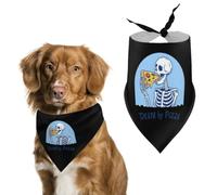 Death by Pizza Dog Bandana Washable Triangle Bibs | soft,Cat,pet,Puppy,Comfortable,Handkerchief,Scarf,Kerchief,Bibs