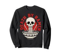 Death By Ramen Skull Noodles Funny Foodie Lover Sweatshirt