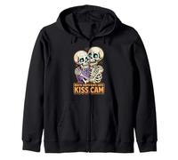 Death certificate says kiss cam hugging skeleton couple Zip Hoodie