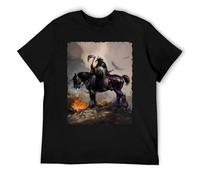 Death Dealer by Frank Frazetta Art Short Sleeve T-Shirt Print T Shirt Mens Short Sleeve Hot Top Tee for Man Better