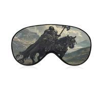 Death Dealer Viking On Horse Sleep Mask Soft Eye Mask Eye Cover Eyeshade Blindfold with Adjustable Strap