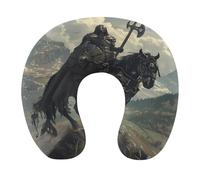 Death Dealer Viking On Horse Travel Pillow Soft Neck Pillow U Shaped Pillows Airplane Pillow for Home Office Camping