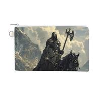 Death Dealer Viking On Horse Wallet Slim Coin Purse Card Holder Makeup Pouches Bag Organizer for Men Women