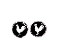 Death Devil Art Picture Cuff Links,Cock Cuff Links, Cock tie Clips, Cock Cufflinks, Custom Any Photo or Text, Wedding Cufflinks, Personalized Cuff Links, Rooster Cuff Links,Gift of Love