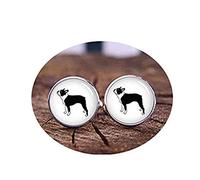 Death Devil Art Picture Cuff Links,Custom Dog Cuff Links, Custom Your Dog's Name, Boston Terrier Cufflinks, Personalized Cufflinks, Custom Animal Profile, Groom Cufflinks, Dog,Gift of Love