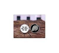 Death Devil Art Picture Cuff Links,Custom Quote Cufflinks, to be or not to be Cuff Links & tie Clip, Shakespeare Cufflinks, Wedding Cufflinks, Groom Cuff Link, Hamlet Cufflink,Gift of Love
