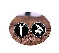 Death Devil Art Picture Cuff Links,Gymnastics Cufflinks, Gymnast Cuff Links, Custom Sports Items Silhouette, Personalized Gifts, Wedding Cufflinks, Groom Cufflinks, Tie Clips,Gift of Love