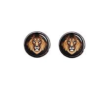 Death Devil Art Picture Cuff Links,Lion Cufflinks, Male Lion Cuff Links, Custom Animal Cufflink, Lion Tie Clips, King Lion Cufflinks, Men Gifts, Idea Gifts,Gift of Love
