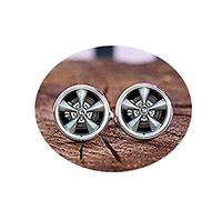 Death Devil Art Picture Cuff Links,Spinning Rim Cuff Links, Custom Wheel Rim Tir Cufflinks, Auto Parts Cuff Links, Car Wheel Cufflinks, Drivers Cufflinks, Driving, Men's Gifts,Gift of Love