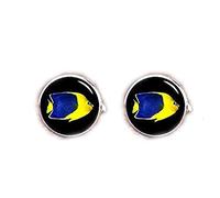 Death Devil Art Picture Cuff Links,Tropical Fish Cuff Links, Custom Any Tropical Fish Cufflinks, Custom Your Pet Photo, Wedding Cuff Links, Groom Cufflinks, Tie Clips, Or Set,Gift of Love