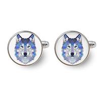 Death Devil Art Picture Cufflinks,Wolf Cufflinks Wolf Head Grey Wolf Wedding Cufflinks Men Cufflinks Groomsmen Gifts