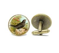Death Devil Black Bird Silver/Bronze Plated Cufflinks Gift for him,Gift of Love