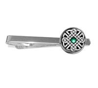 Death Devil Celtic Tie Clip Irish Tie Bar Hand Cut Under Glass