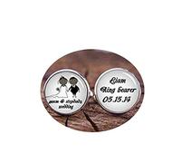 Death Devil Custom Cuff Links,Custom Wedding Cufflinks & Tie Clips, Custom Ring Bearer Cufflinks, Custom Date Or Name, Custom Your Photo Or Text, Page Boy Cufflinks Ideas,Gift of Love