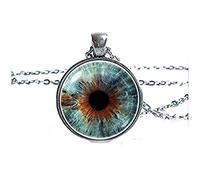 Death Devil Eye Pendant Eye Necklace Eye Jewelry Friend Gift Everyday Necklace Human Eyeball Evil Eye Glass Eyeball Gothic Necklace Realistic Human Eye ，Key Chain or Necklace
