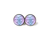 Death Devil Feminist Earrings, May The Bridges I Burn Light The Way Earrings, Feminist Jewelry Riots Not Diets Girl Power Smash The Patriarchy