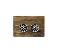 Death Devil Handmade Cuff Links，Atom Cufflinks, Atom Symbol Cufflinks, Physics Science Cufflinks，Gift of Love