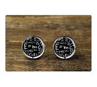 Death Devil Handmade Cuff Links,E=mc2 Cufflinks, The Theory of Relativity Cufflinks, Physics Science Cufflinks,Gift of Love