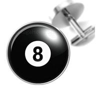 Death Devil Handmade Cuff Links，Eight Ball Billiards Pool Cufflinks Groomsmen Wedding Party Fathers Dads Men，Gift of Love