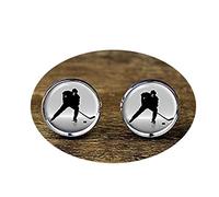 Death Devil Handmade Cuff Links，Ice Hockey Cufflinks, Hockey Cufflinks, Sports Cufflinks, Hockey Jewelry，Gift of Love