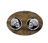 Death Devil Handmade Cuff Links，Skull Cufflinks, Skull Head Cufflinks, Skull Jewelry, Skull Accessories，Gift of Love